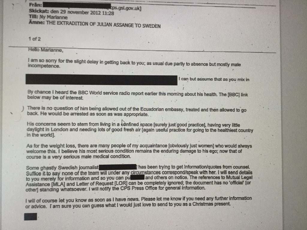 Comment les procureurs britanniques parlaient en 2012 de la santé de Julian Assange